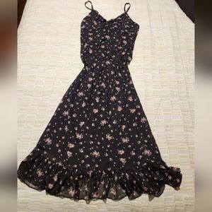"Ultra Flirt" dress color - black with flower print S-size